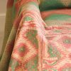 Fern Kantha, Indian hand block print fabric. Block print fabric, vintage kantha, vintage textiles, indian textiles, Indian kantha, shenouk, Bengali blankets