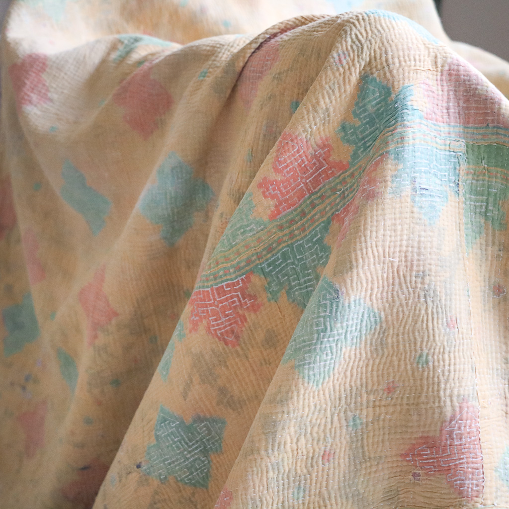 Serena Kantha, Indian hand block print fabric. Block print fabric, vintage kantha, vintage textiles, indian textiles, Indian kantha, shenouk, Bengali blankets Serena Kantha, Indian hand block print fabric. Block print fabric, vintage kantha, vintage textiles, indian textiles, Indian kantha, shenouk, Bengali blankets