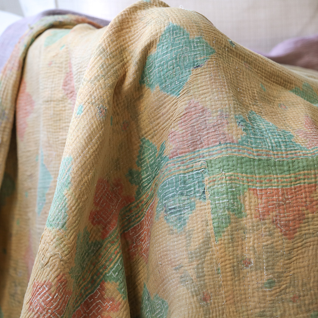 Serena Kantha, Indian hand block print fabric. Block print fabric, vintage kantha, vintage textiles, indian textiles, Indian kantha, shenouk, Bengali blankets Serena Kantha, Indian hand block print fabric. Block print fabric, vintage kantha, vintage textiles, indian textiles, Indian kantha, shenouk, Bengali blankets